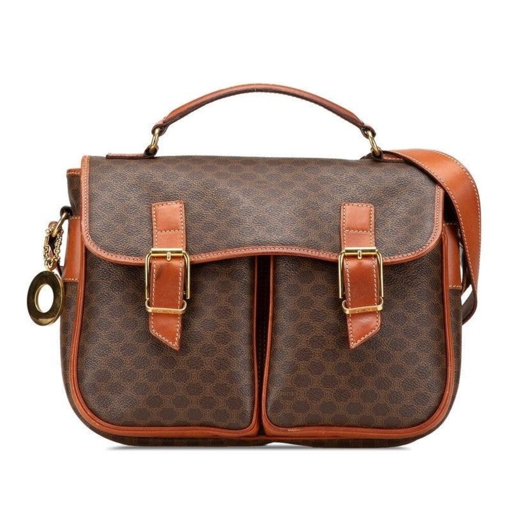 Celine Macadam Handbag Brown